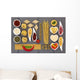 Mediterranean Food Collage Wall Decal
