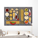 Mediterranean Food Collage Wall Decal