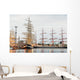Many Docked Sail Ships Wall Decal
