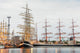 Many Docked Sail Ships Wall Decal