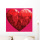 polygon heart illustration Wall Decal