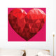 polygon heart illustration Wall Decal