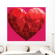 polygon heart illustration Wall Decal