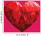 polygon heart illustration Wall Decal