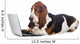 basset hound dog working on a computer Wall Decal