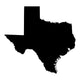 map of the U.S. state of Texas Wall Decal
