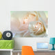 karte rose in weiss Wall Decal