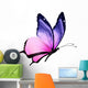 flying purple butterfly Wall Decal