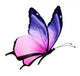 flying purple butterfly Wall Decal
