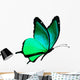 Turquoise butterfly Wall Decal