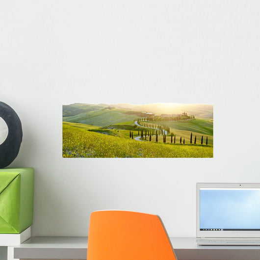 Sunny fields in Tuscany, Italy Wall Decal