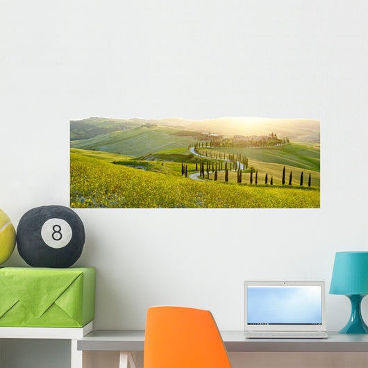 Sunny fields in Tuscany, Italy Wall Decal