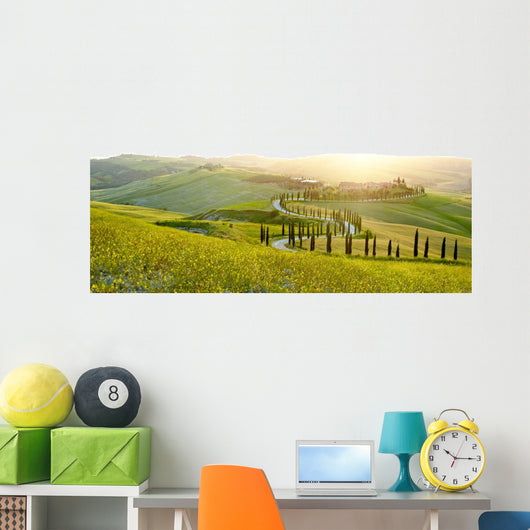 Sunny fields in Tuscany, Italy Wall Decal
