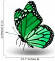 Green monarch butterfly Wall Decal
