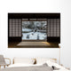 Snow in Japanese Garden Wall Decal