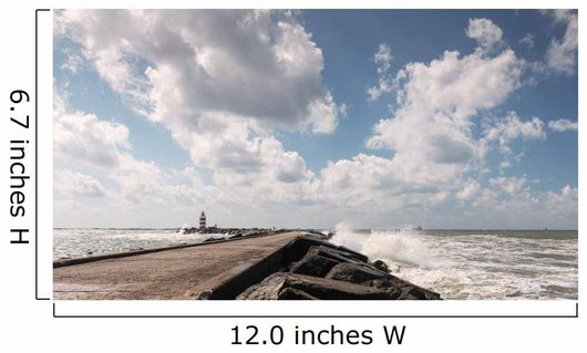 Wolkenlucht boven de pier van IJmuiden Wall Decal