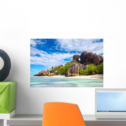 Anse Source D'argent Beach Wall Decal