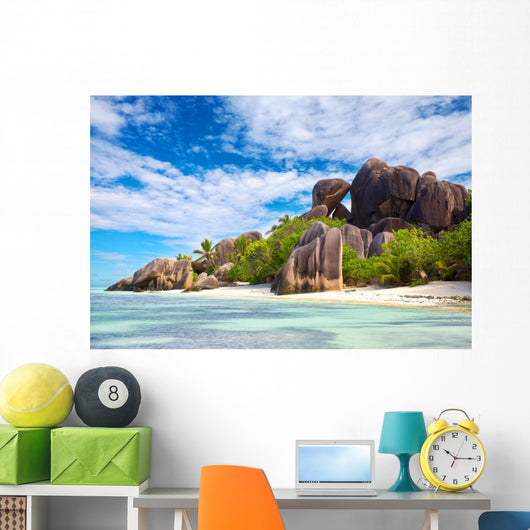 Anse Source D'argent Beach Wall Decal