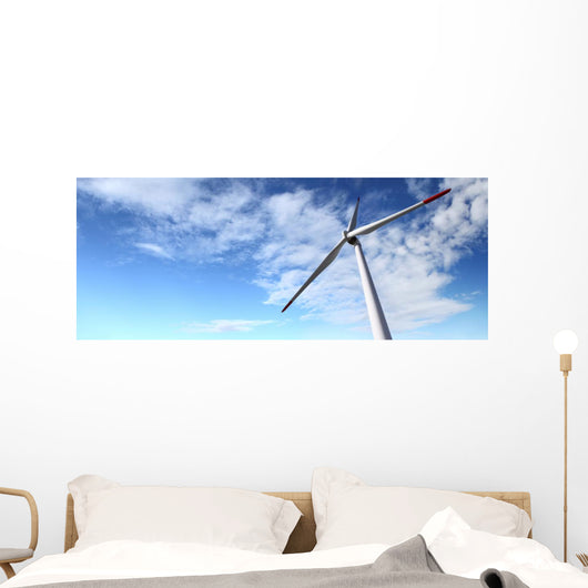 energy wind turbines and sky with clouds Wall Decal