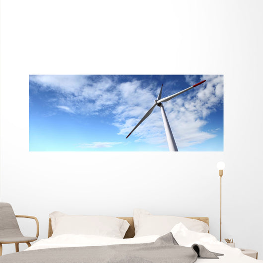 energy wind turbines and sky with clouds Wall Decal
