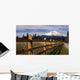 Ranch Fence Row Countryside Rural California Mt Shasta Wall Decal