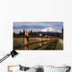Ranch Fence Row Countryside Rural California Mt Shasta Wall Decal