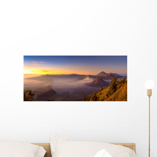 Panoramic view of Bromo mountain in the morning Wall Decal