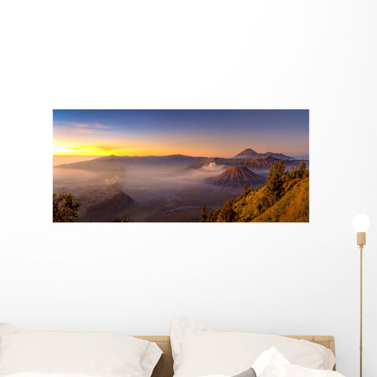 Panoramic view of Bromo mountain in the morning Wall Decal