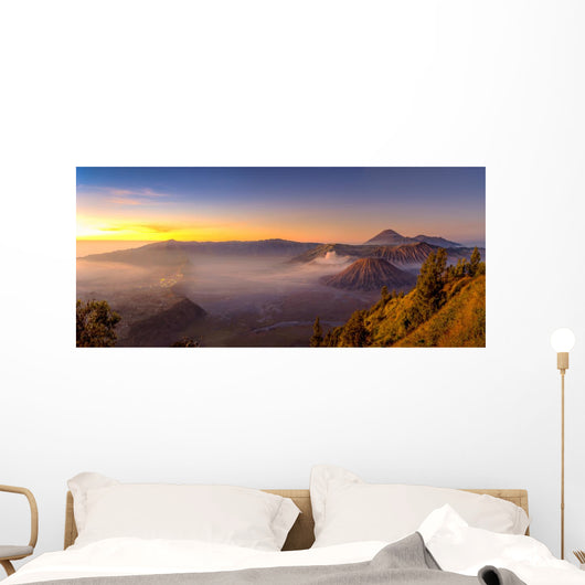 Panoramic view of Bromo mountain in the morning Wall Decal