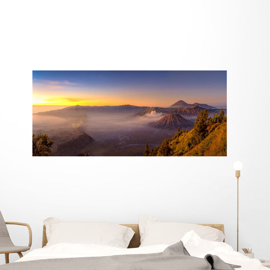 Panoramic view of Bromo mountain in the morning Wall Decal