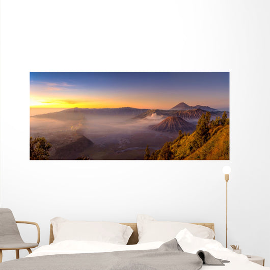 Panoramic view of Bromo mountain in the morning Wall Decal