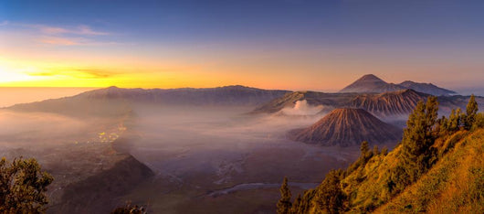 Panoramic view of Bromo mountain in the morning Wall Decal