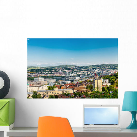 Scenic Rooftop Stuttgart Germany Wall Decal