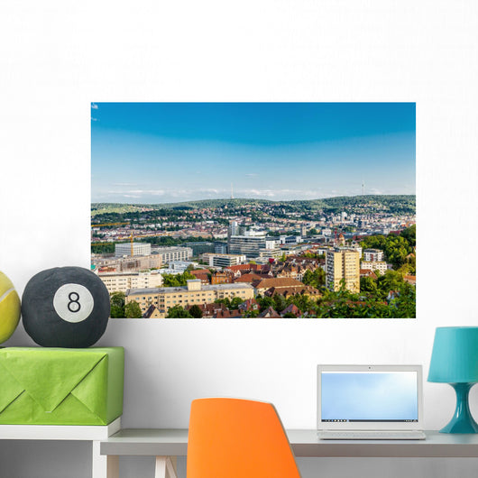 Scenic Rooftop Stuttgart Germany Wall Decal