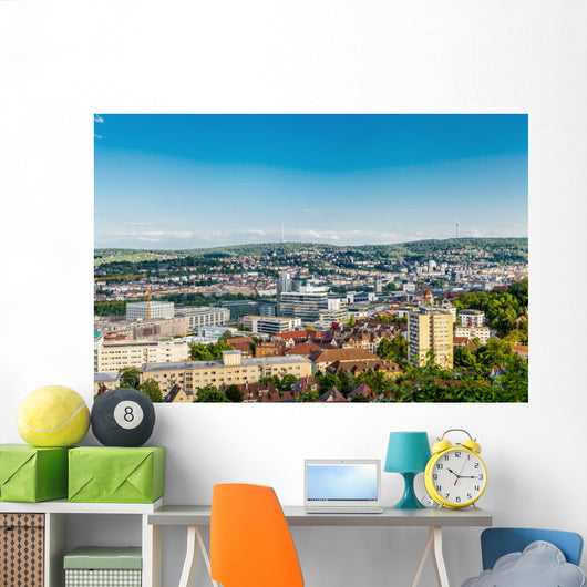 Scenic Rooftop Stuttgart Germany Wall Decal