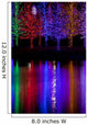 Trees tightly wrapped in LED lights for the Christmas holidays r Wall Decal