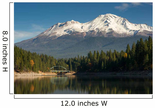 Mt Shasta Reflection Mountain Lake Modest Bridge California Wall Decal