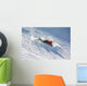 Skier fell during the descent Wall Decal