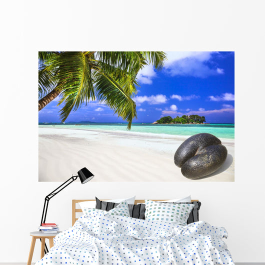 Unique Seychelles White Beach Wall Decal