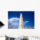 Washington Monument with american flags, Washington DC Wall Decal