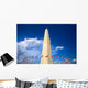 Washington Monument with american flags, Washington DC Wall Decal