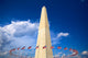 Washington Monument with american flags, Washington DC Wall Decal