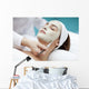 A young woman with a face pack.  Wall Decal