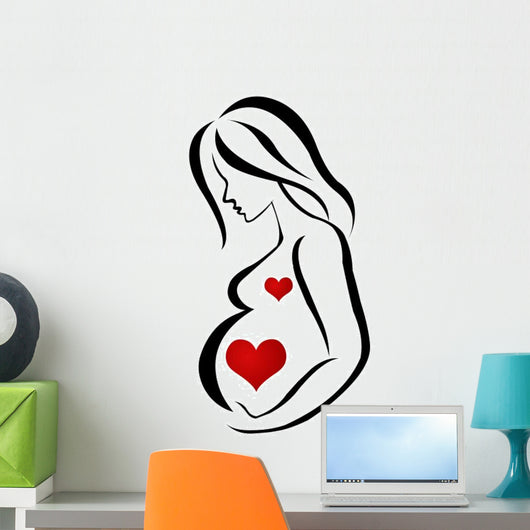 Silhouettes of Pregnant Wall Decal