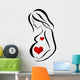 Silhouettes of Pregnant Wall Decal