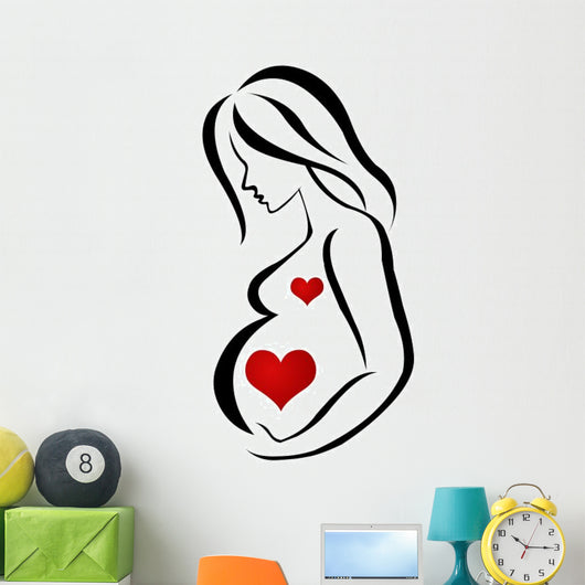 Silhouettes of Pregnant Wall Decal