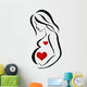 Silhouettes of Pregnant Wall Decal