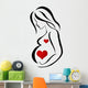 Silhouettes of Pregnant Wall Decal