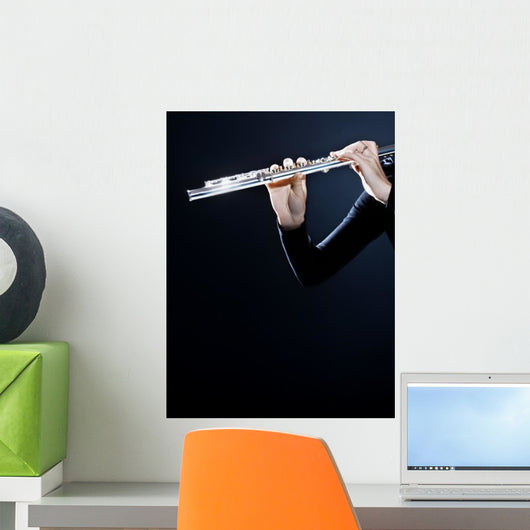Flute music instrument hands Wall Decal