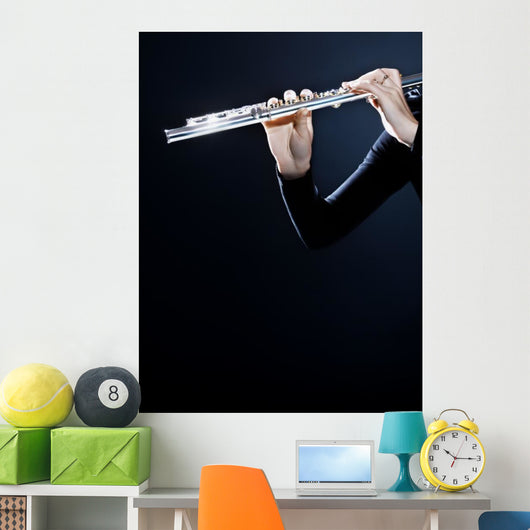 Flute music instrument hands Wall Decal